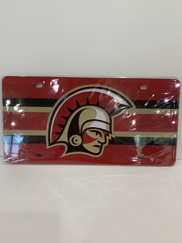 License Plate Red Stripes 16SDLP