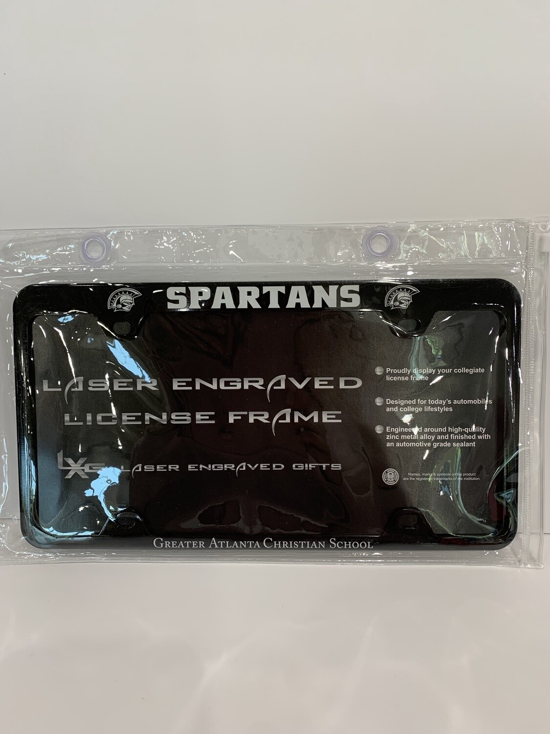 Laser Engraved Black License Plate Frame 13LXCTF