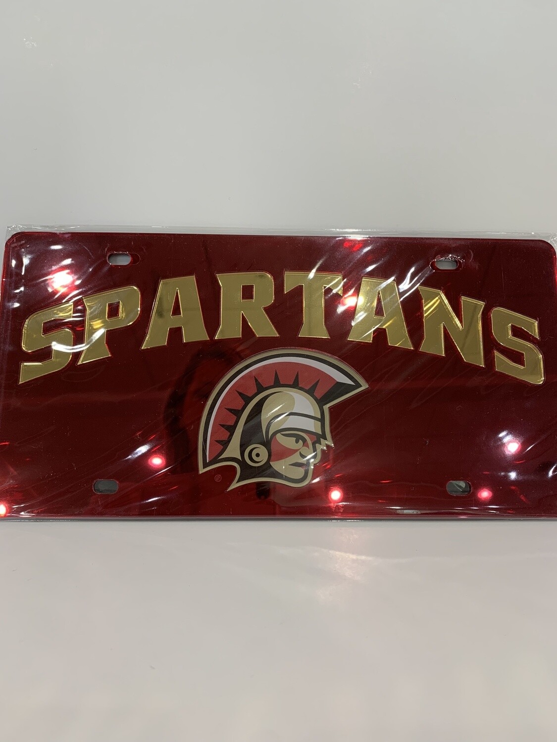 License Plate Mirrored Red 16SDLP