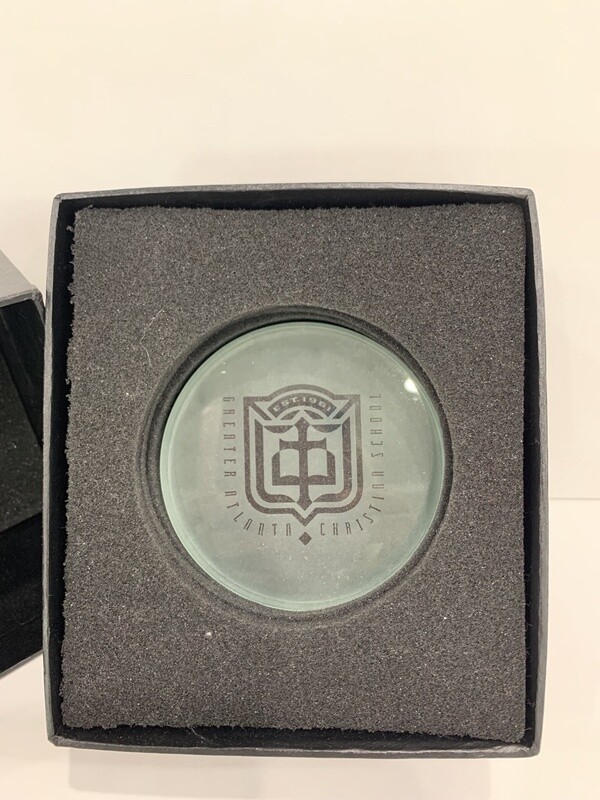 Engraved Round Glass Coaster Set AG8070SE