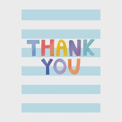 Stripes Thank You Note Cards