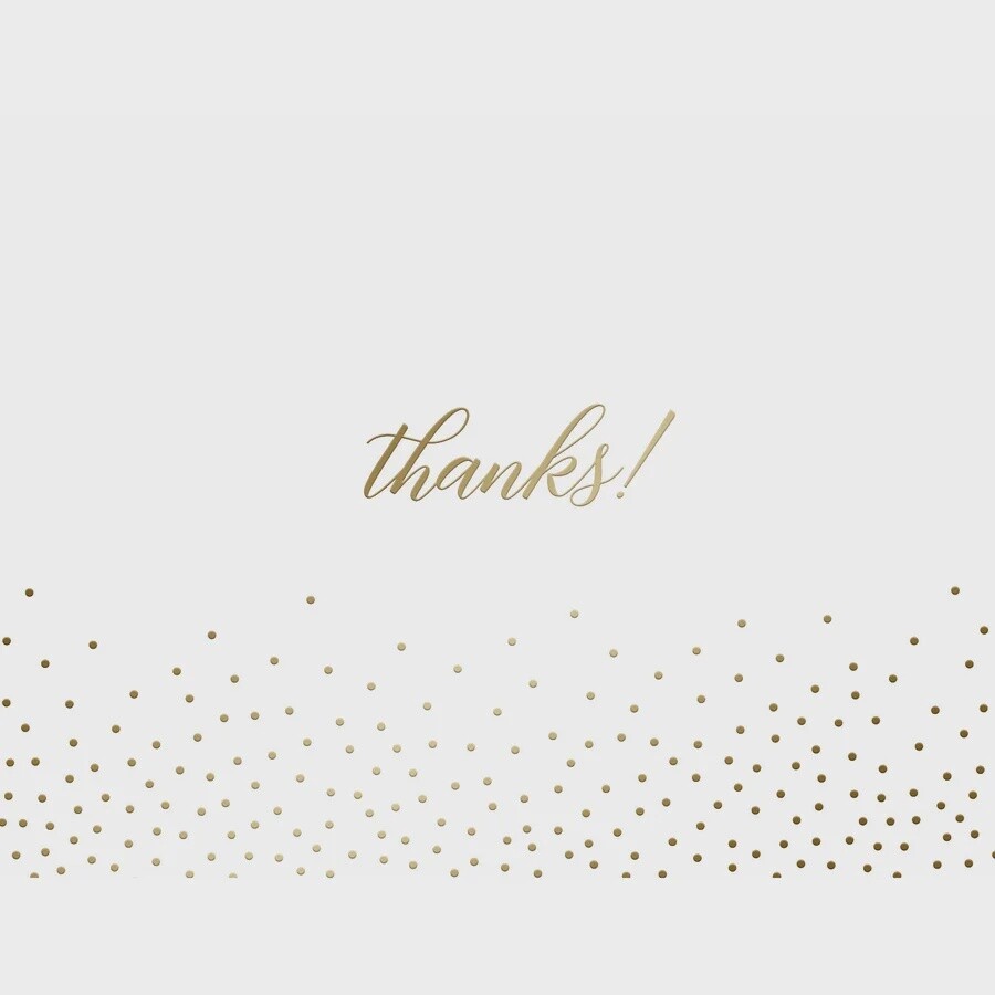 Confetti Thanks  Note Cards