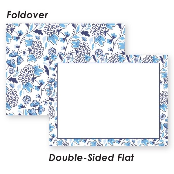 Blue Floral Notecards