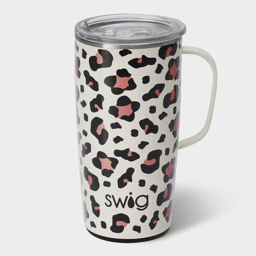 Swig Travel Mug (22oz), Design: Luxy Leopard