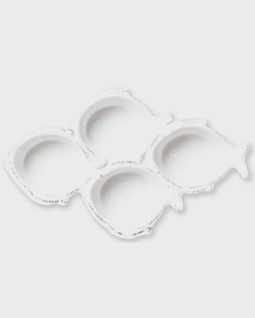 Melamine Llastra Fish Four Part Server