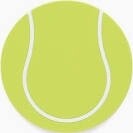 Tennis Ball Silicone Coaster - Set of 4