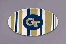 Georgia Tech Oval 12 inch. Stripe