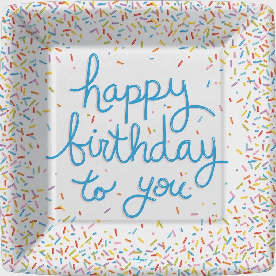 Birthday Confetti Dessert Plates