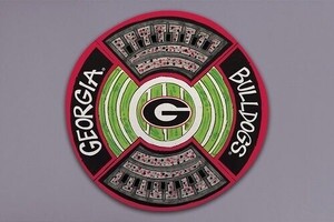 UGA Round Melamine Stadium Platter