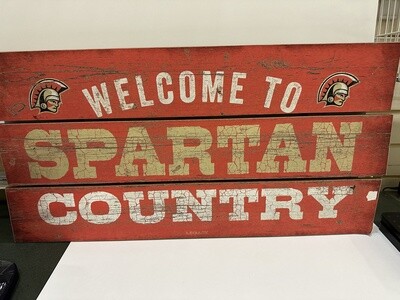 Welcome To Spartan Country Sign