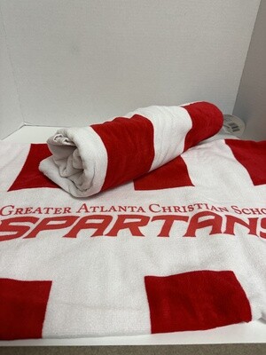 Red / White Stripe Beach Towel