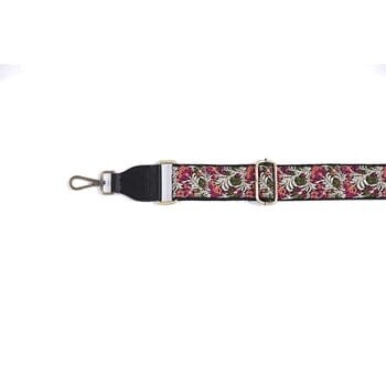 Pink Flora Guitar Strap