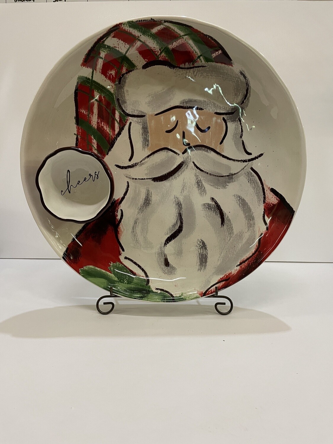 Santa Claus Tartan Chip Dip