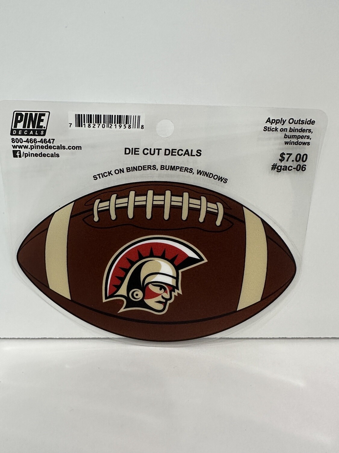 Football Diecut Decal