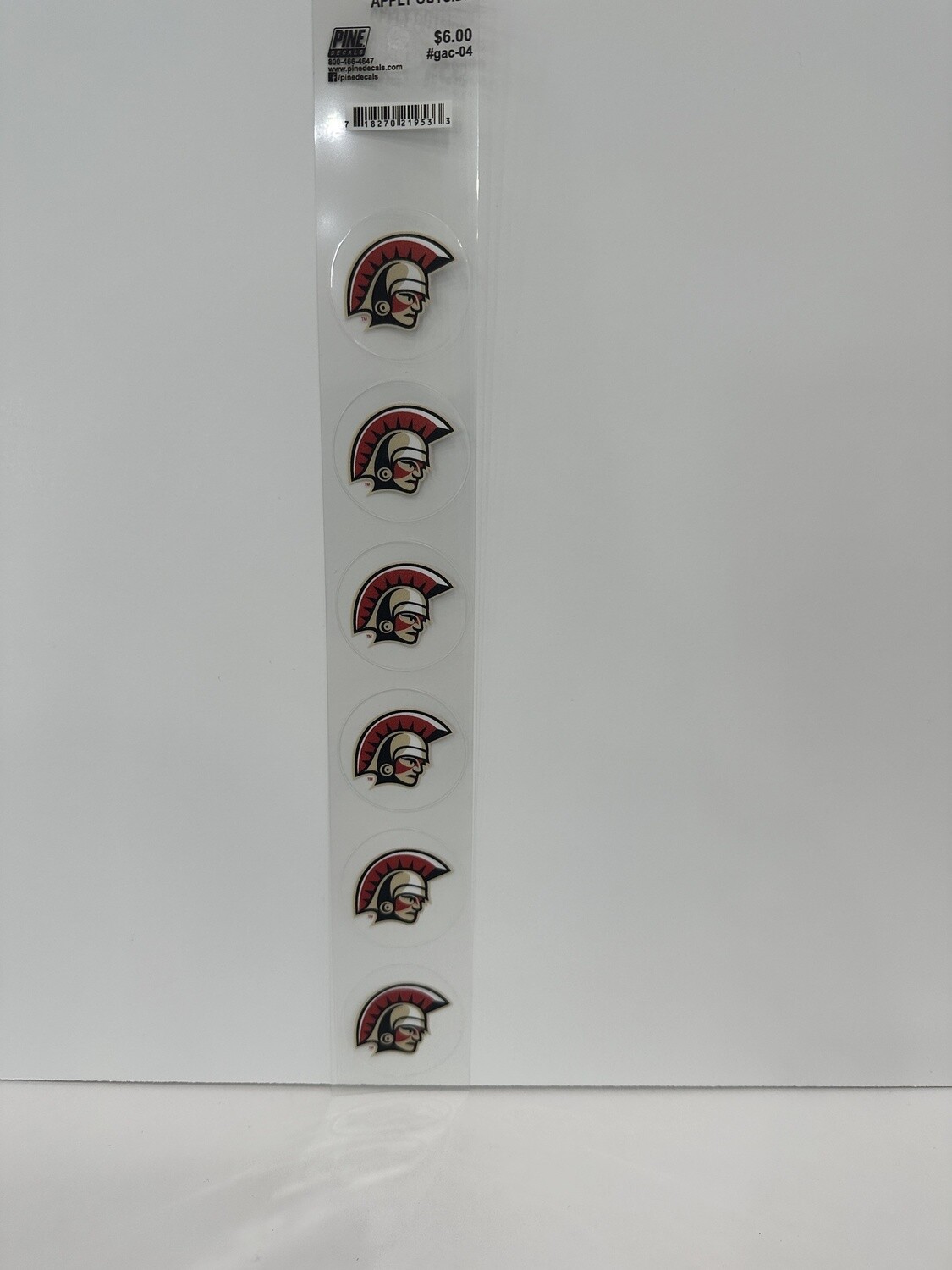 Spartans 6 pack of stickers