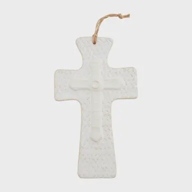Stoneware Layered Cross, Large