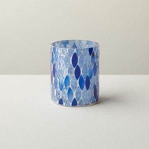 Blue Mosaic Lantern, Sm
