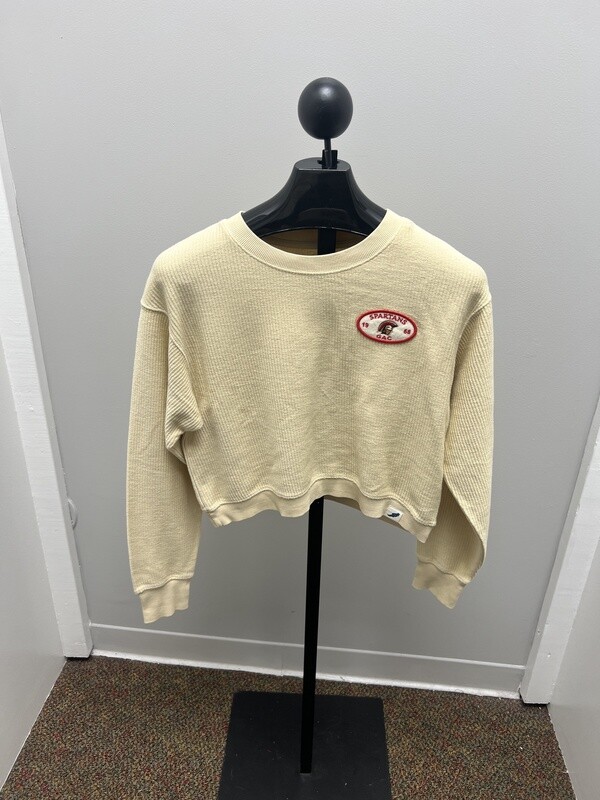 League Women&#39;s Cropped Textured Crew