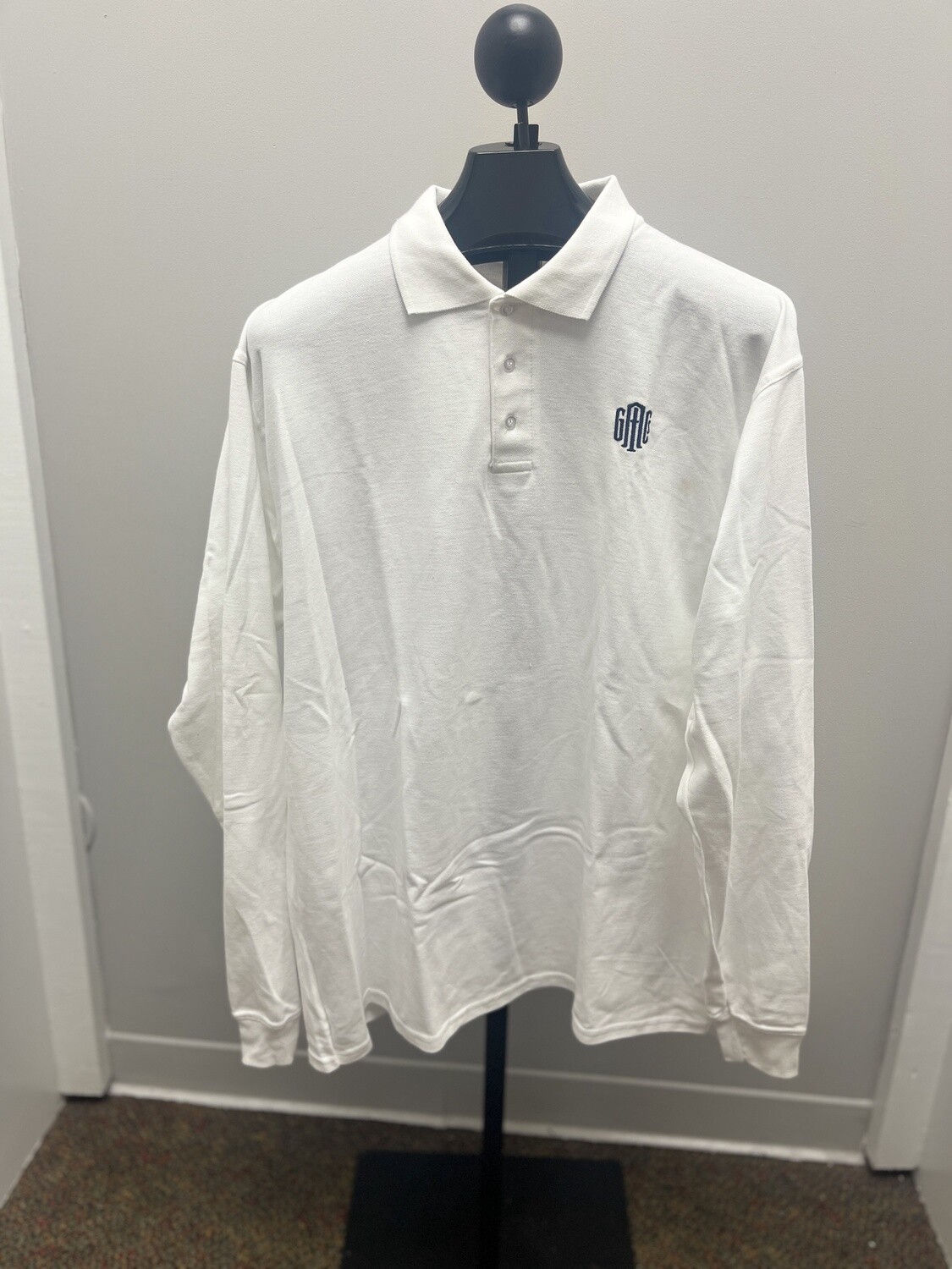 Uniform Polo White Long Sleeve Adult