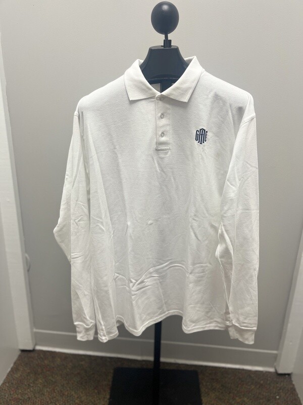Uniform Polo White Long Sleeve Adult