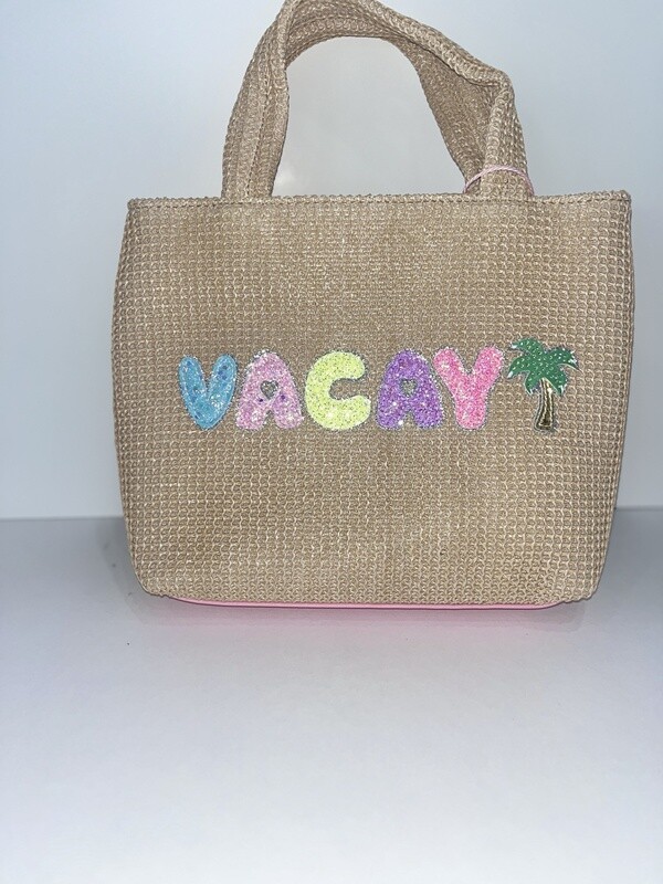 Vacay Natural Beach Bag