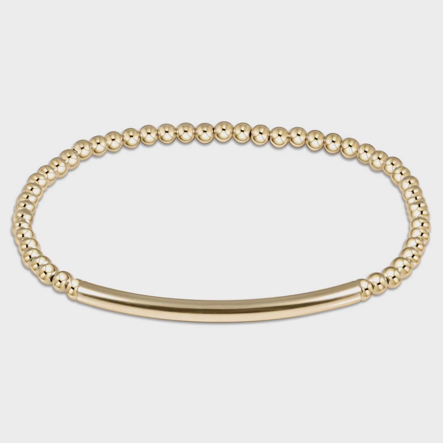 Gold Classic Bracelet, Bliss Bar Smooth, 3mm