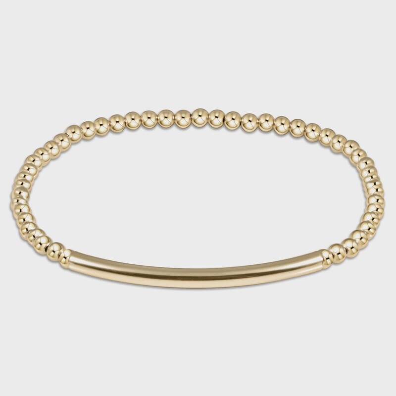 Gold Classic Bracelet, Bliss Bar Smooth, 3mm