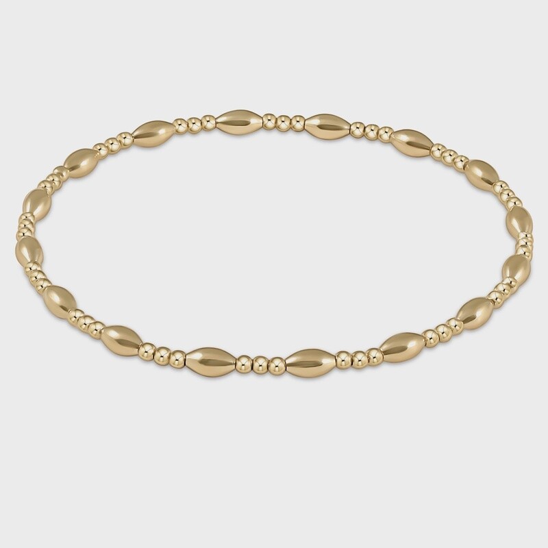 Gold Harmony Sincerity Pattern Bracelet, 2mm