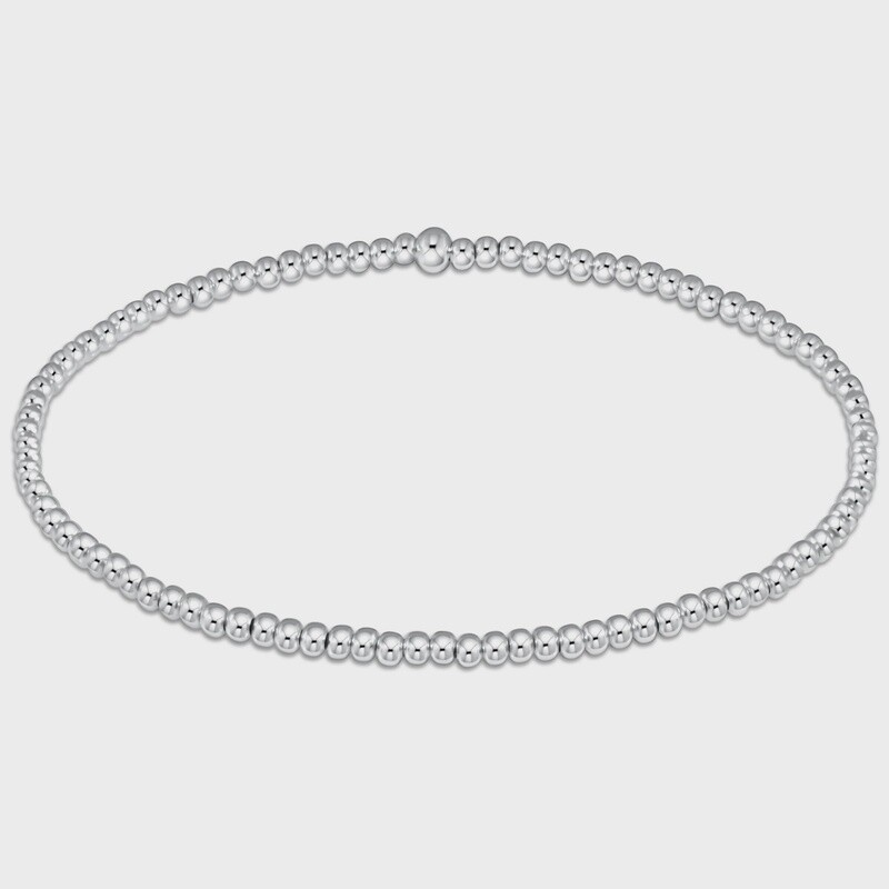 Sterling Classic Bead Bracelet, 2mm