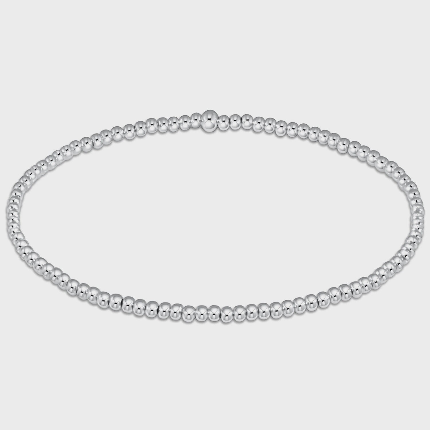 Sterling Classic Bead Bracelet, 2.5mm