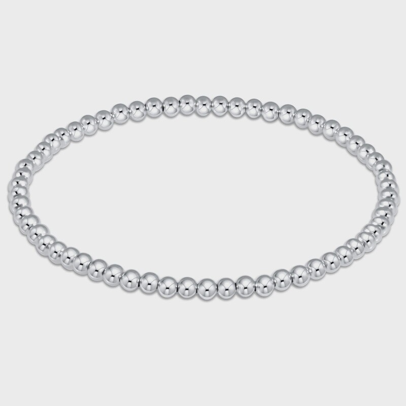 Sterling Classic Bead Bracelet, 3mm