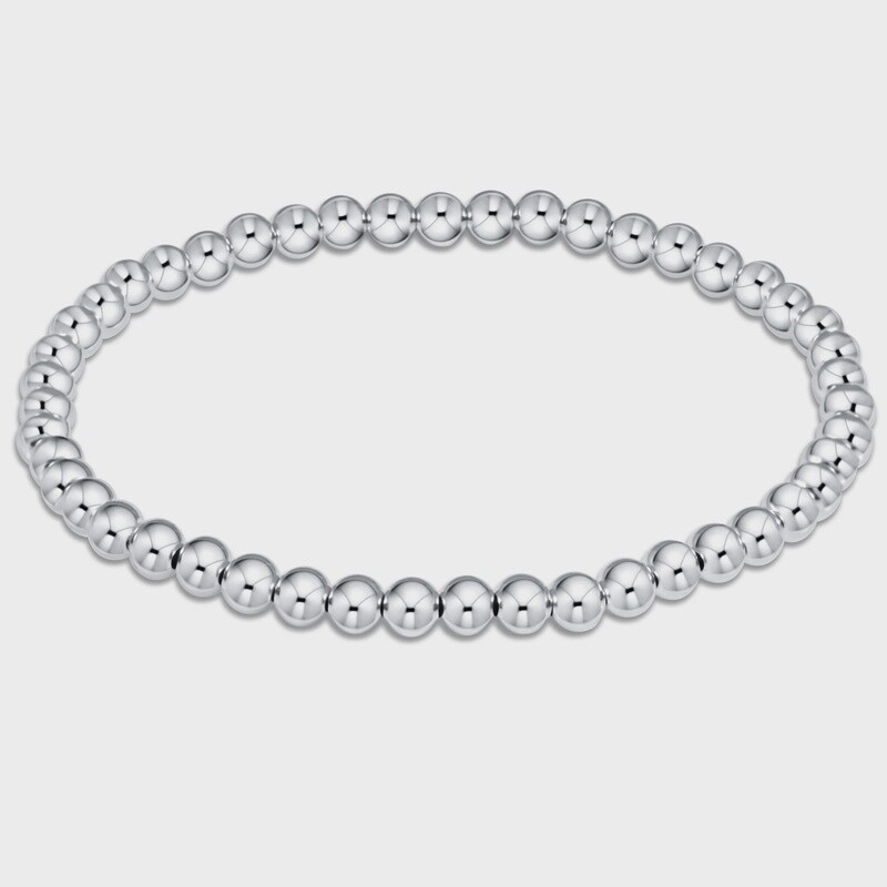 Sterling Classic Bead Bracelet, 4mm