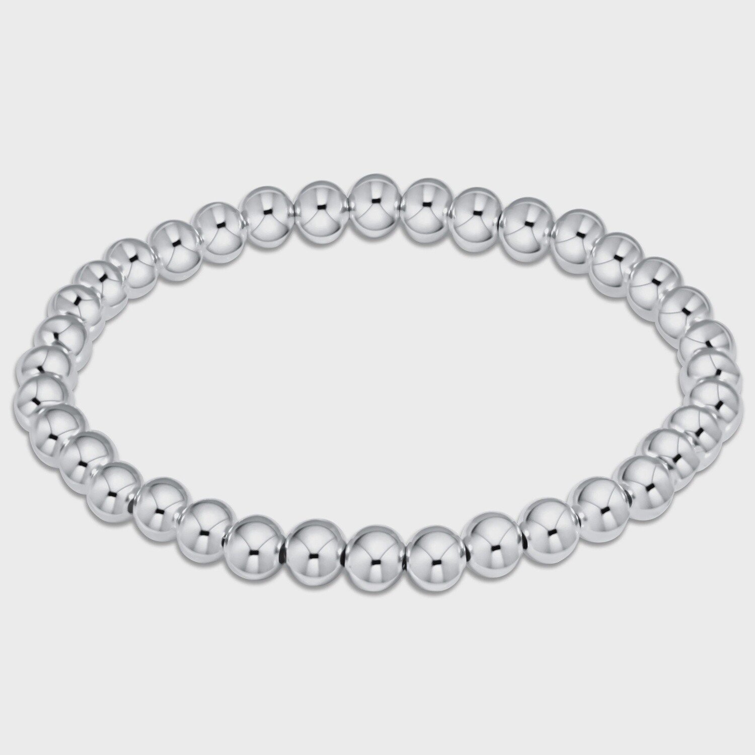 Sterling Classic Bead Bracelet, 5mm