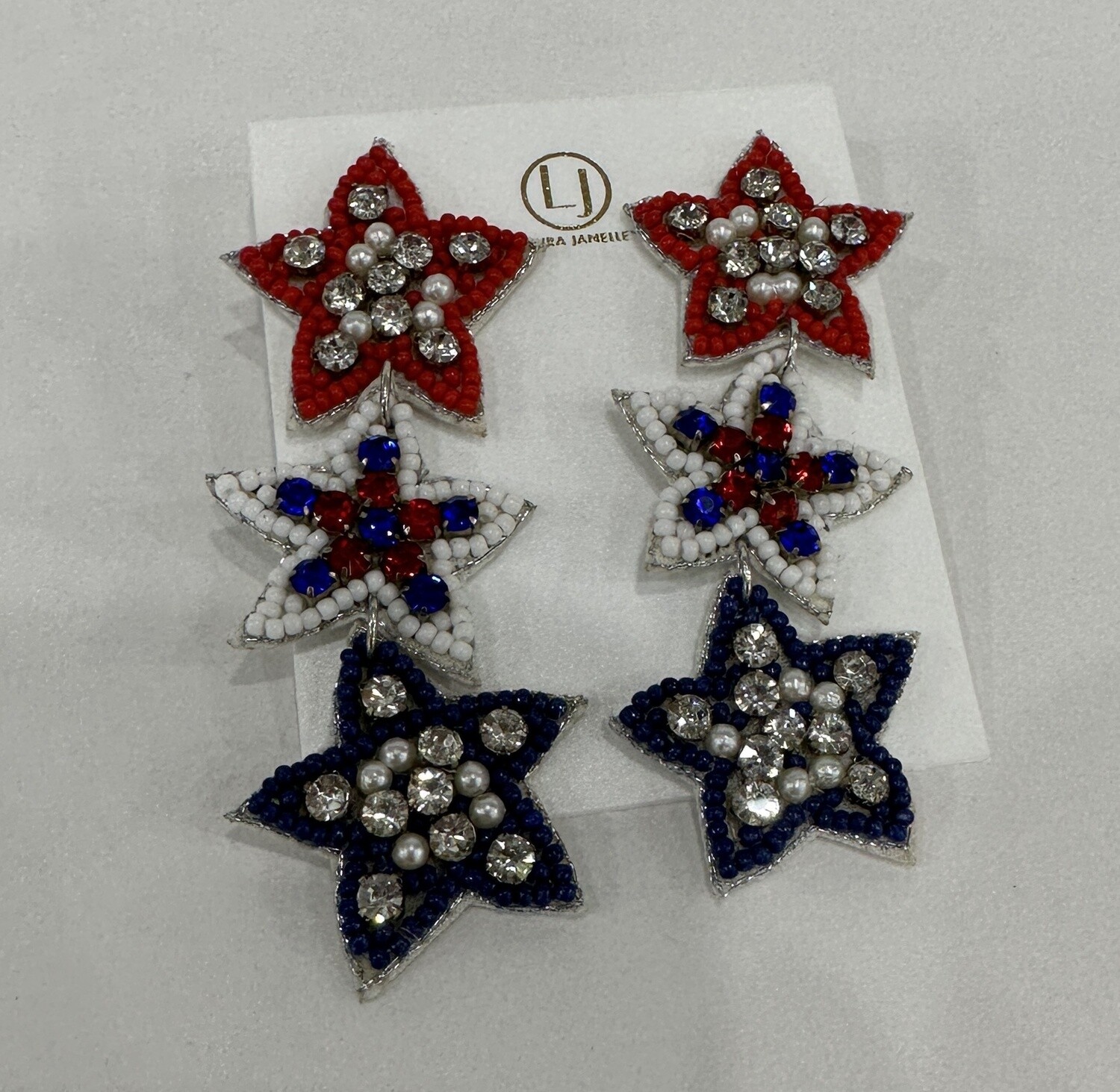 Laura Janelle Patriotic Earrings 22ljpe, Name: Patriotic Stars