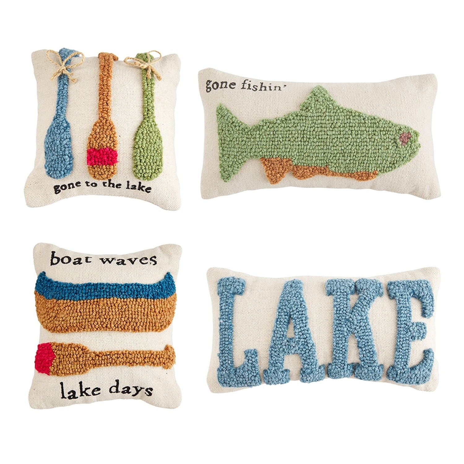 Canoe Mini Hook Lake Pillow