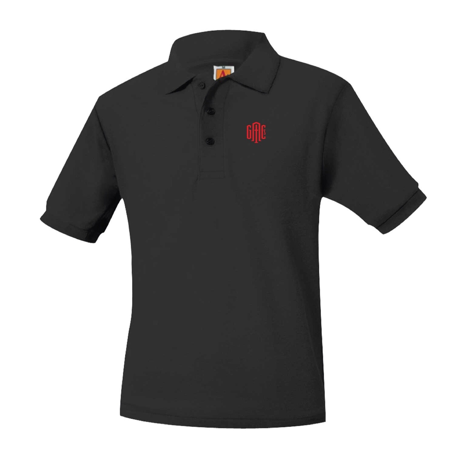 Uniform Polo Short Sleeve Black- Youth, Size: YXXS