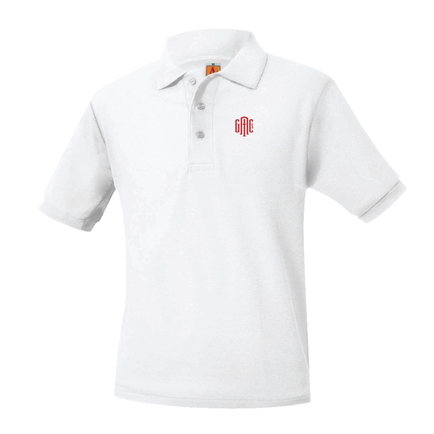 Uniform Polo Short Sleeve White- Youth, Size: YXXS