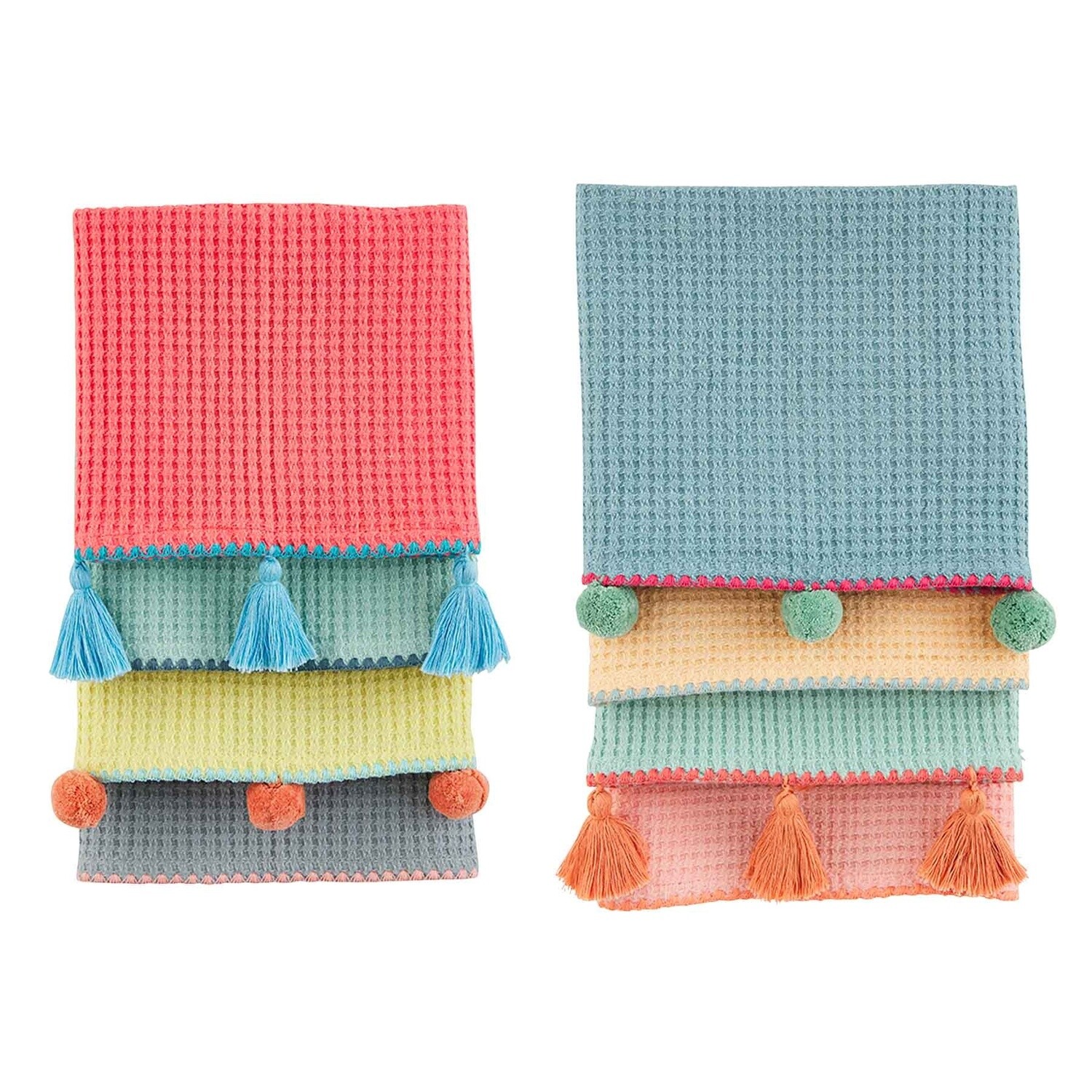 Blue Colorful Towel Set