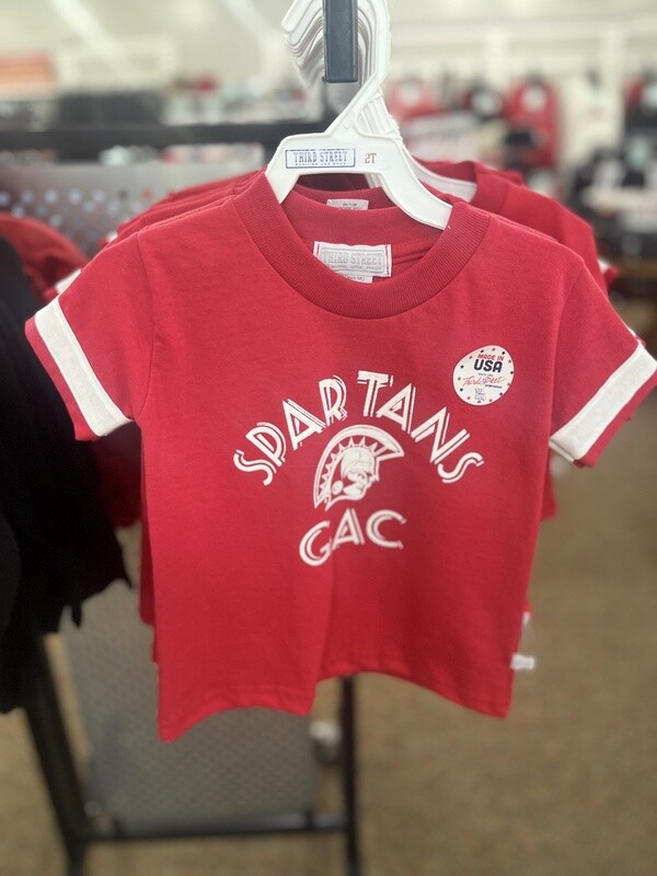 GACS red third street toddler tee shirt