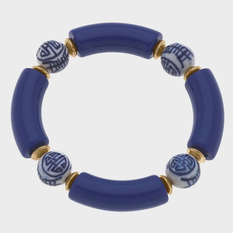 Lelani Chinoiserie Resin Stretch Bracelet