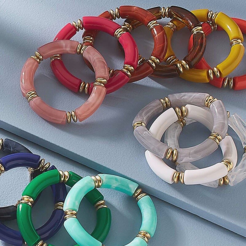 Lelani Resin Disc Stretch Bracelet