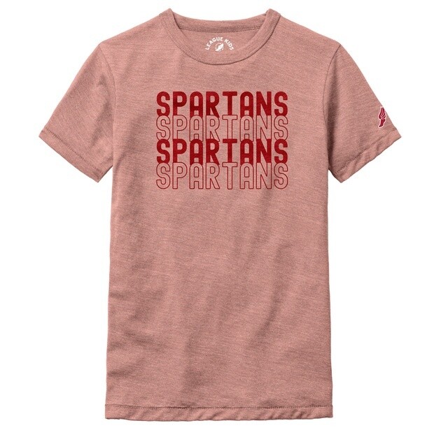 League Youth Spartans T-shirt 23lyst, Size: YS, Color: Dusty Rose