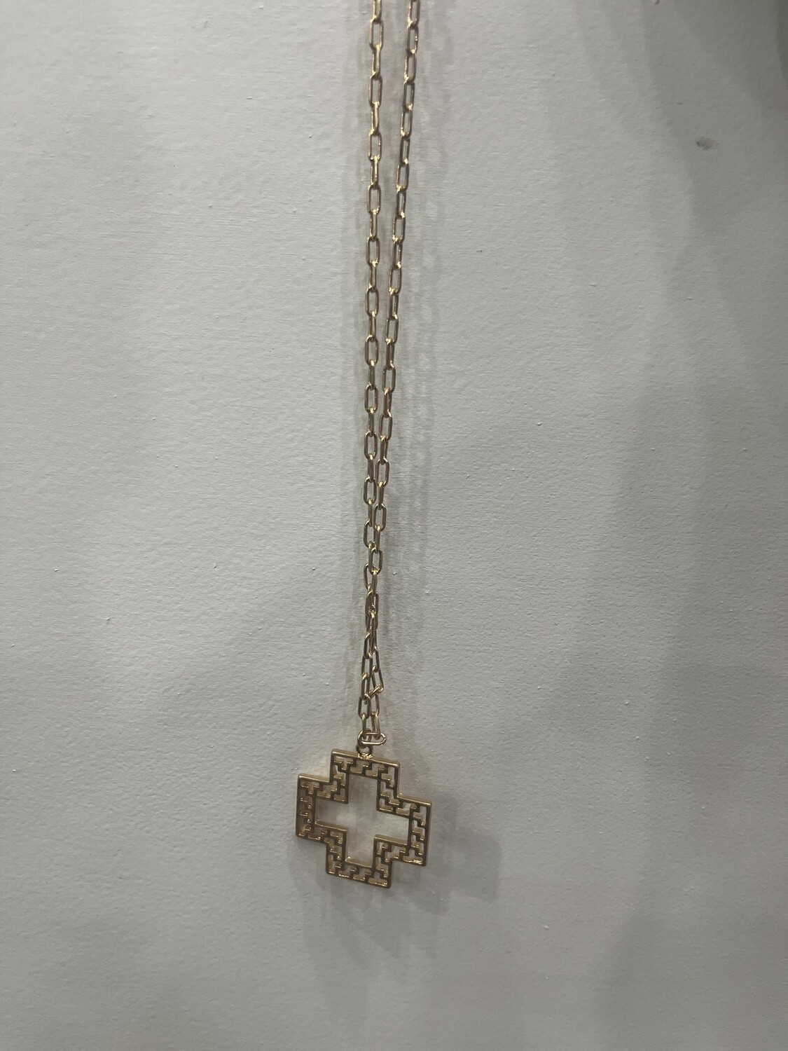 Pixel Cross Necklace