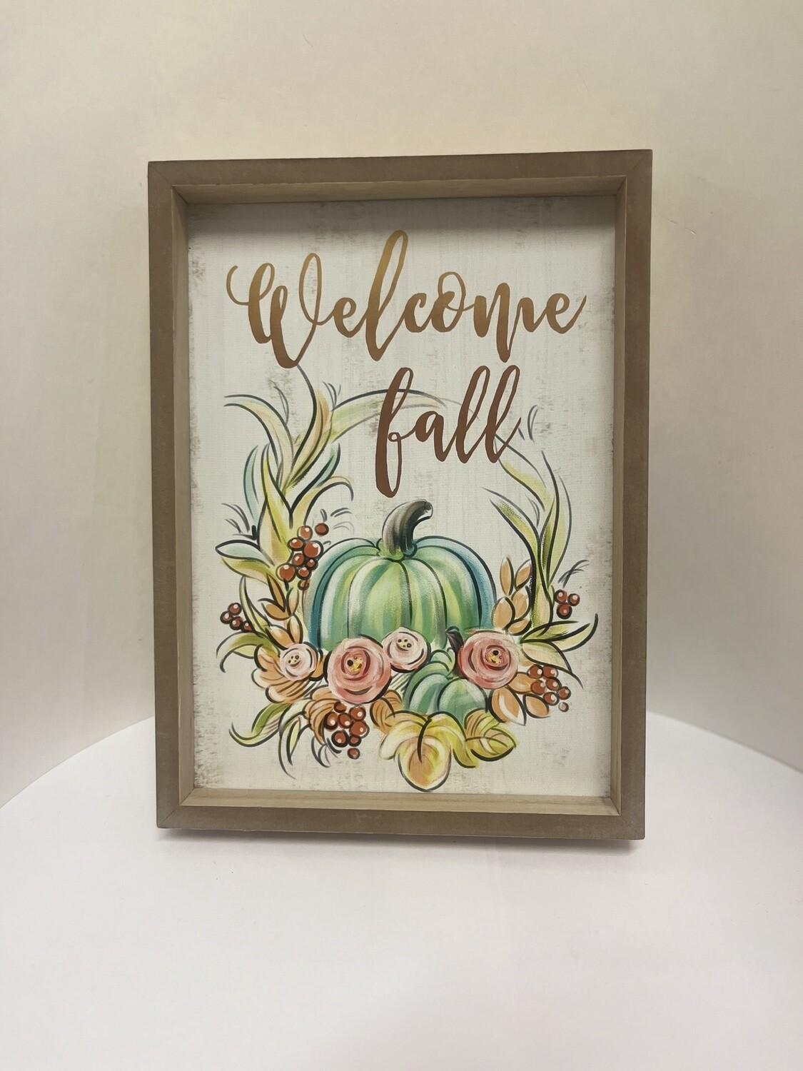 Welcome Fall Framed Sign