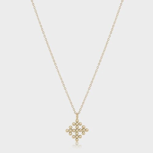 Gold 16&quot; Signature Cross Encompass Necklace