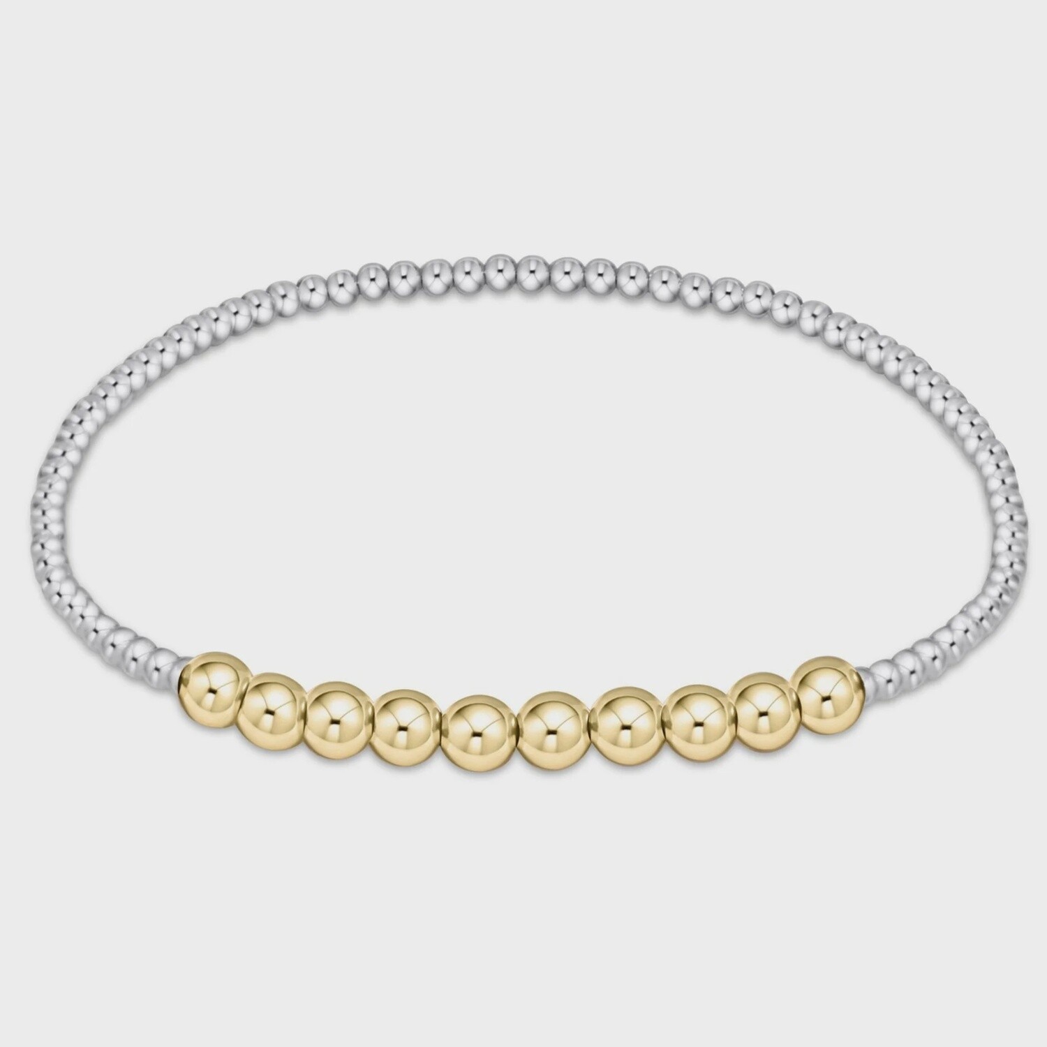 Mixed Metal Classic Beaded Bliss Bracelet, 4mm