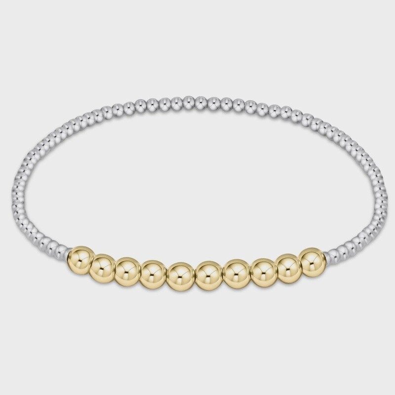 Mixed Metal Classic Beaded Bliss Bracelet, 4mm