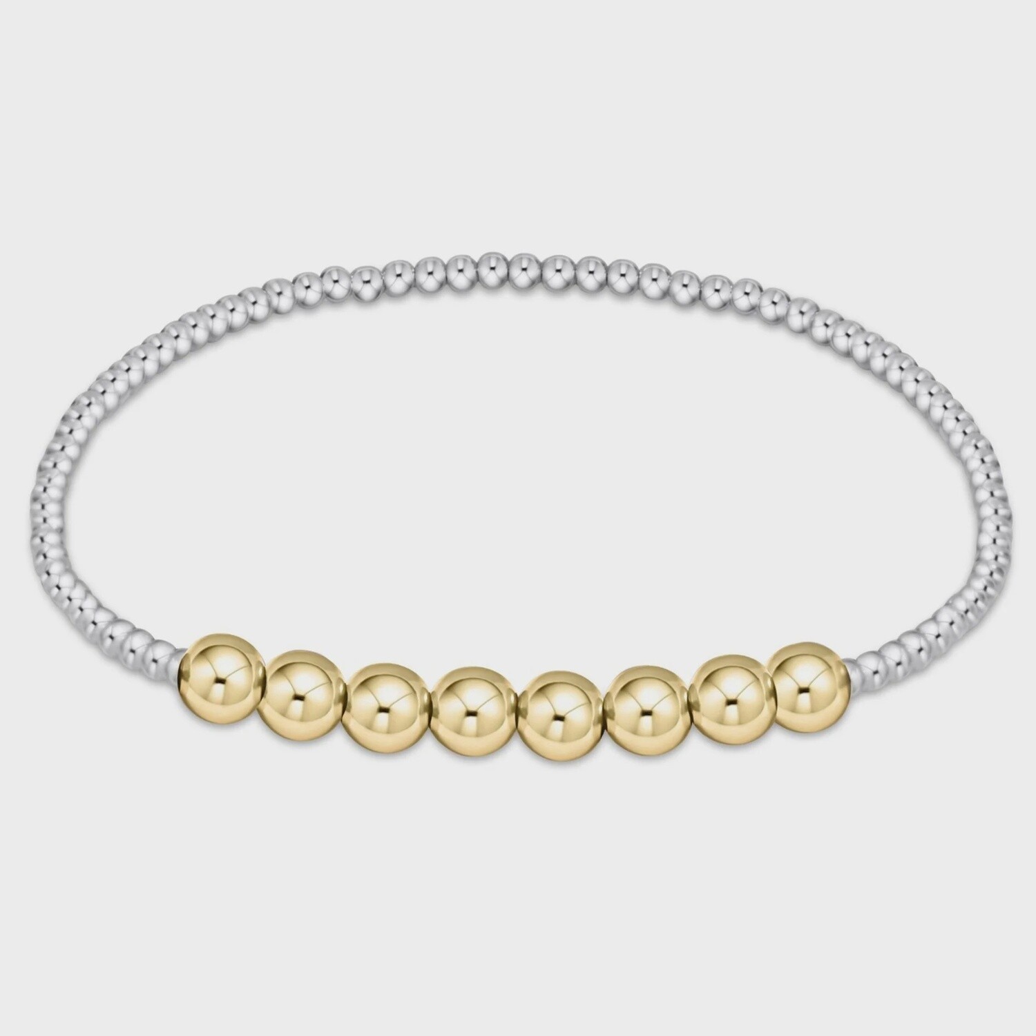 Mixed Metal Classic Beaded Bliss Bracelet, 5mm