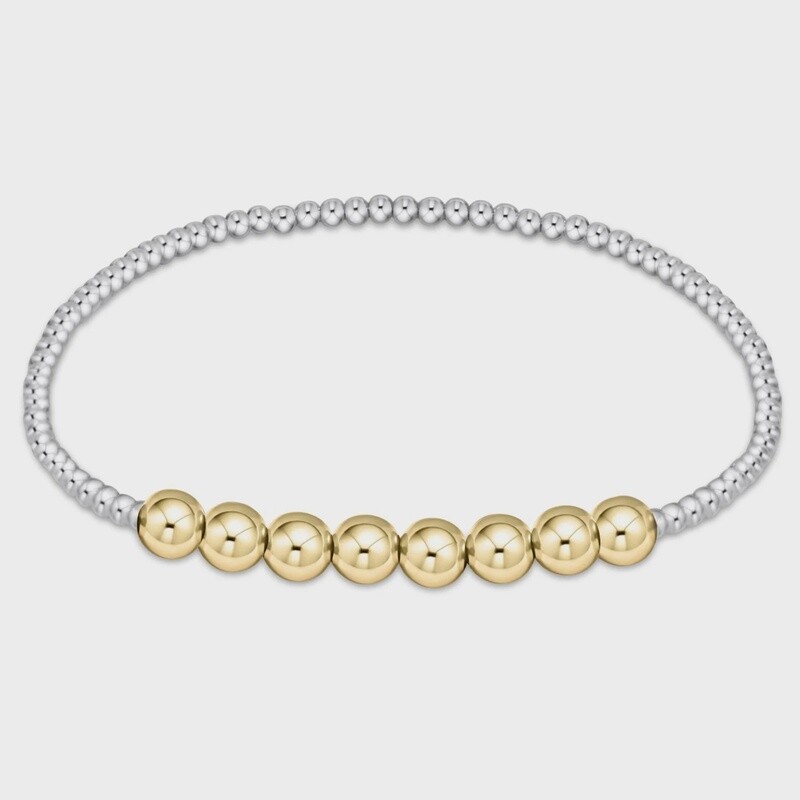 Mixed Metal Classic Beaded Bliss Bracelet, 5mm