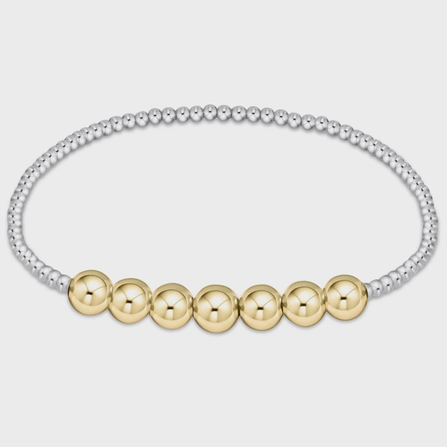 Mixed Metal Classic Beaded Bliss Bracelet, 6mm